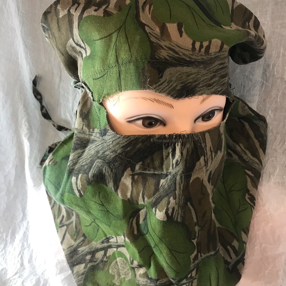 Woodland Camouflage total Head covering hat